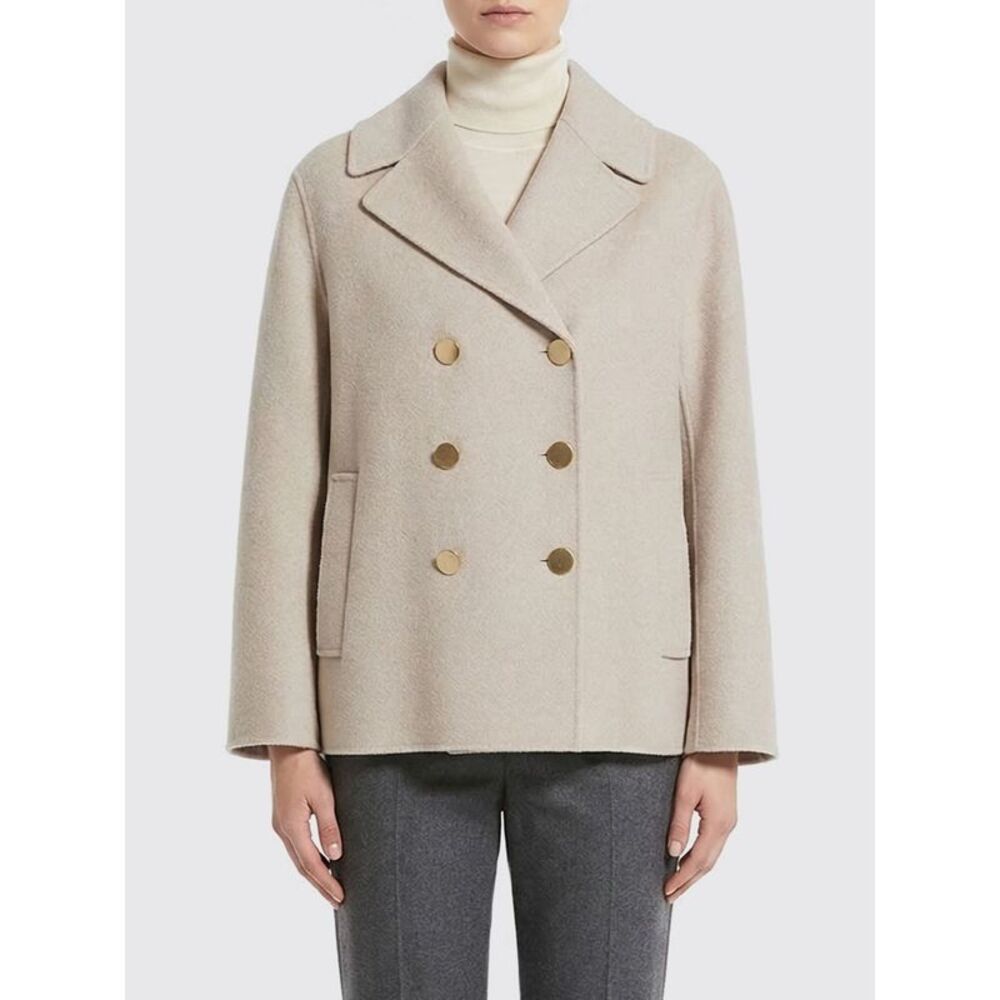 'S Max Mara Women Double-Breasted Coat 'S Max Mara In Virgin Wool
